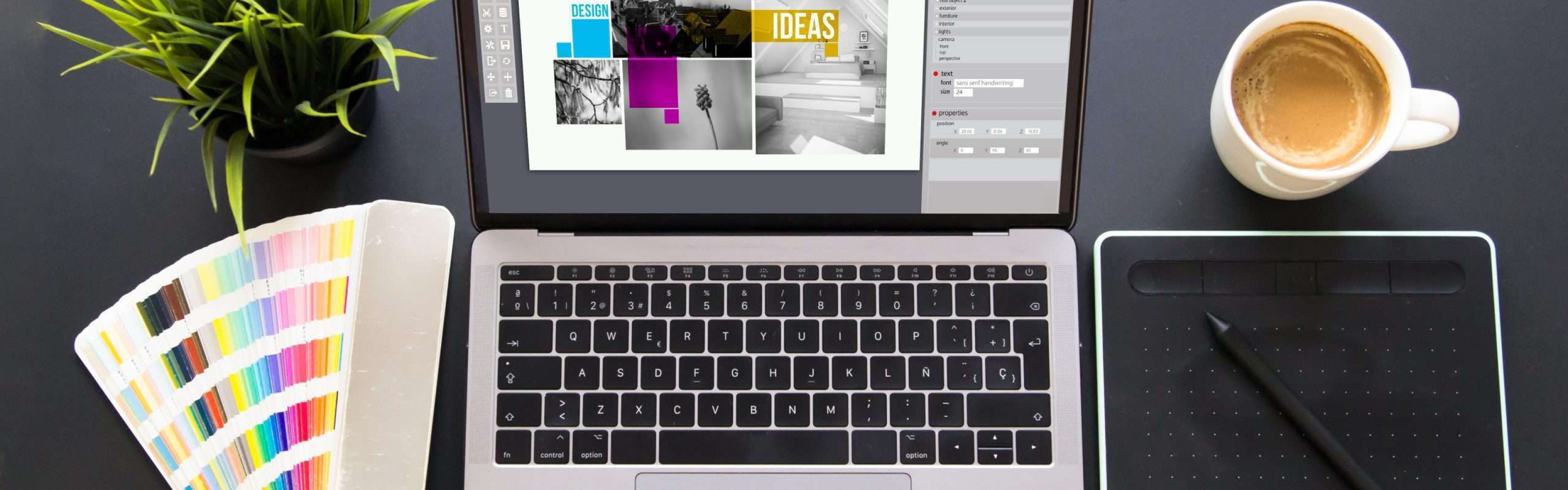 graphic design screen laptop mockup